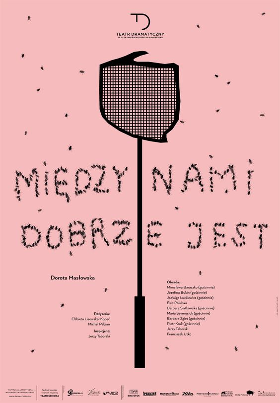 Plakat Teatru Dramatycznego w Białymstoku do przedstawienia "Napis" 